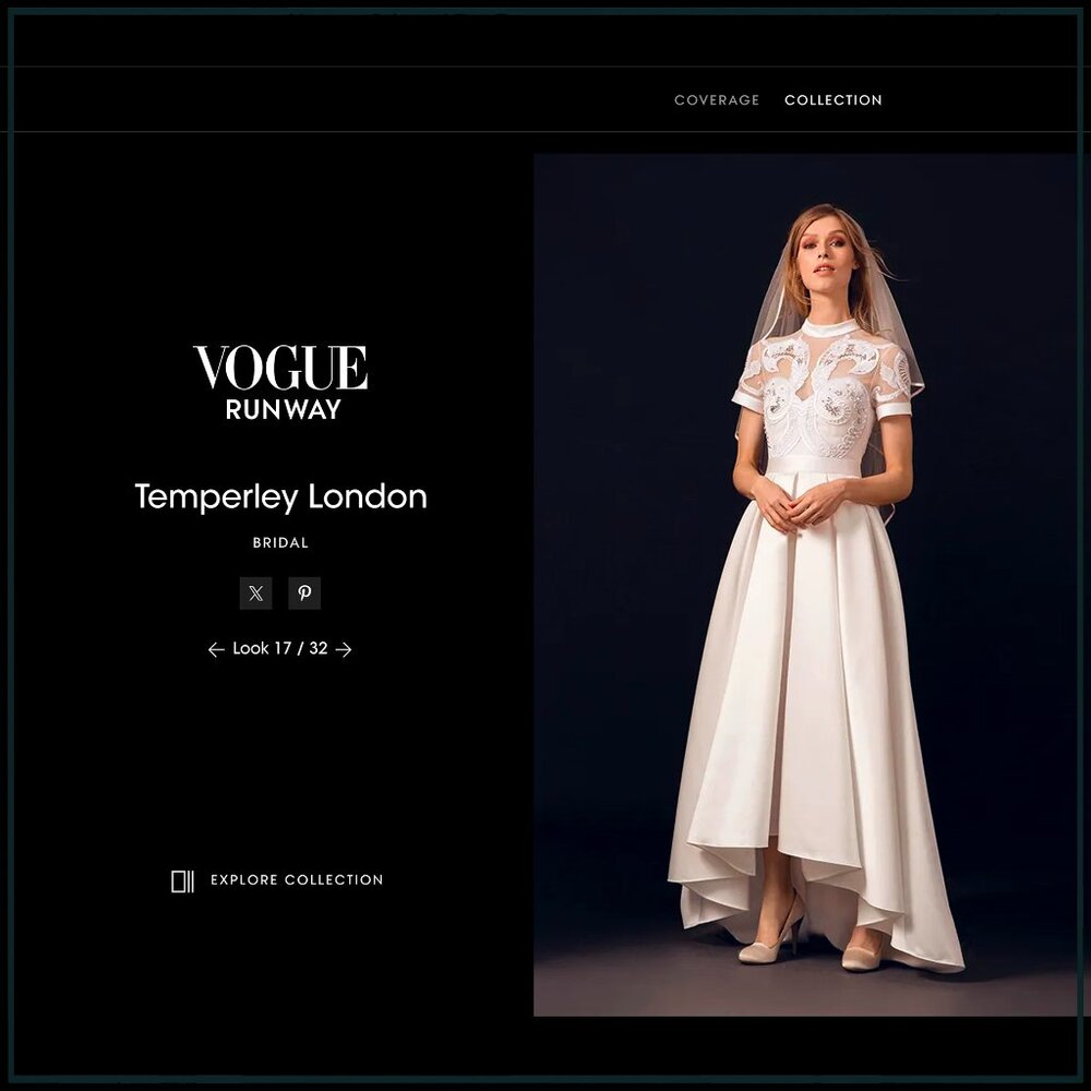 $6900 Temperley London Virginie Dahlia Crystal Embellished Runway Bridal Gown
